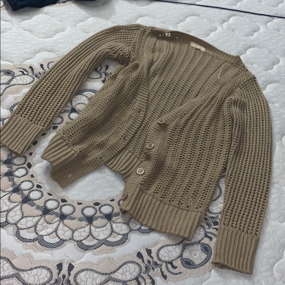 Button down Knitted light brown Cardigan